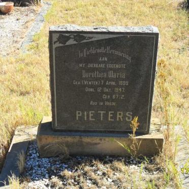 PIETERS Dorothea Maria nee VENTER 1899-1947
