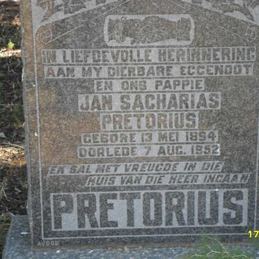 PRETORIUS Jan Sacharias 1894-1952