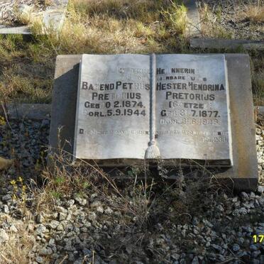 PRETORIUS Barend Petrus 1874-1944 &amp; Hester Hendrina COETZEE 1877-1949