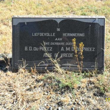 PREEZ  B.D., du &amp; A.M.C.