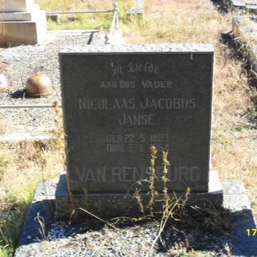 RENSBURG  Nicolaas Jacobus, Janse van 1883-1964