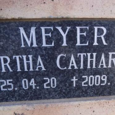 MEYER Martha Catharina 1925 - 2009