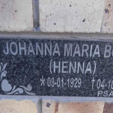 BOTHA Johanna Maria  1929-2016