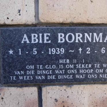 BORNMAN Abie 1939-2003