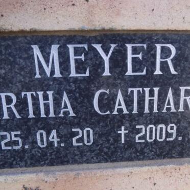 MEYER Martha Catharina 1925 - 2009