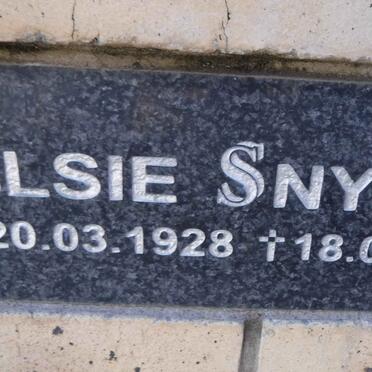 SNYMAN Elsie 1928-2010