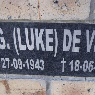 VRIES L.G., de 1943-2013