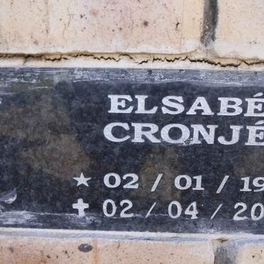 CRONJE Elsabe 1931-2013