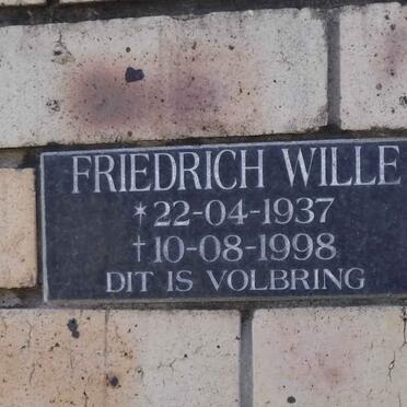 WILLE Friedrich 1937-1998