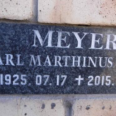 MEYER Carl Marthinus Webb 1925-2015