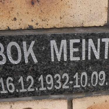 MEINTJES Bok 1932-2011