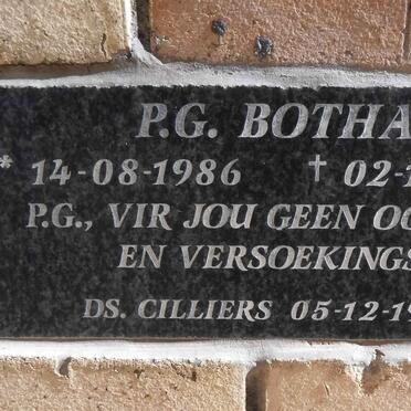 BOTHA P.G. 1986-1986