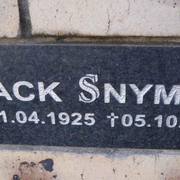 SNYMAN Jack 1925-2010