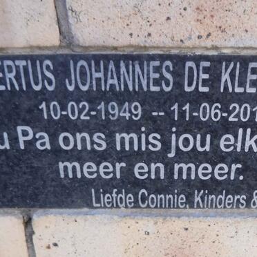 KLERK Albertus Johannes, de 1949-2012