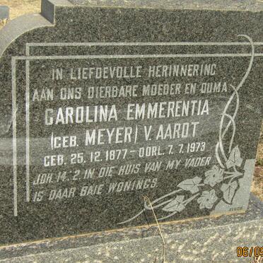 AARDT Carolina Emmerentia, van nee MEYER 1877-1973