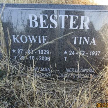 BESTER Kowie 1929-2006 &amp; Tina 1937-