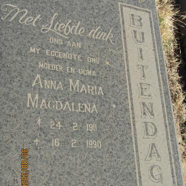 BUITENDAG Anna Maria Magdalena 1911-1990