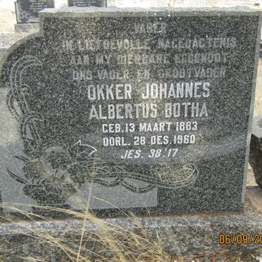 BOTHA Okker Johannes Albertus 1883-1960