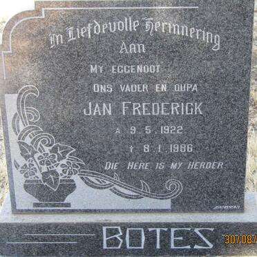 BOTES Jan Frederick 1922-1986