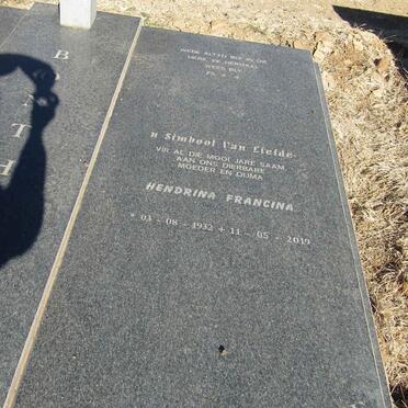 BONTHUYS Hendrina Francina 1932-2019