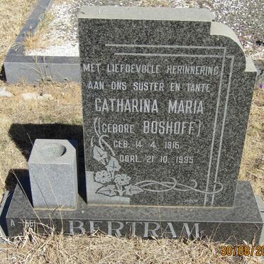 BERTRAM Catharina Maria nee BOSHOFF 1915-1995