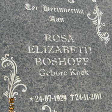 BOSHOFF Rosa Elizabeth nee KOCK 1929-2011