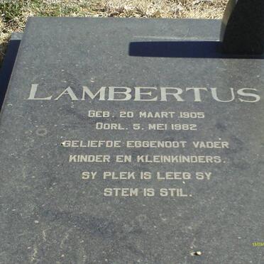 BURGER Lambertus 1905-1982 &amp; Bettie 1907-1995
