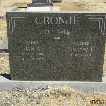 CRONJE Jan A. 1884-1972 &amp; Susanna F. 1889-