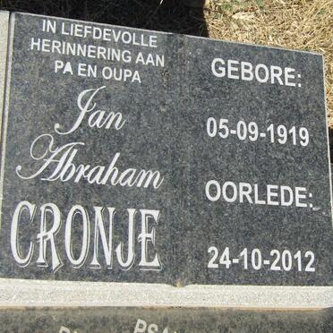 CRONJE Jan Abraham 1919-2012