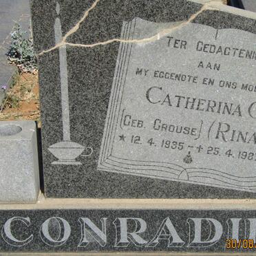 CONRADIE Catherina G. nee CROUSE 1935-1987