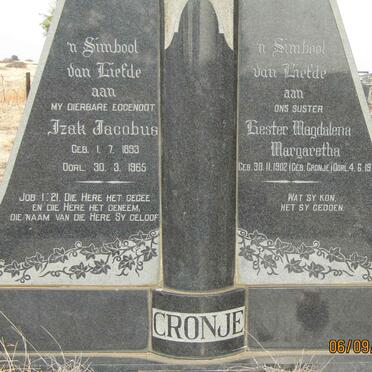 CRONJE Izak Jacobus 1893-1965 :: CRONJE Hester Magdalena Margaretha 1902-1977
