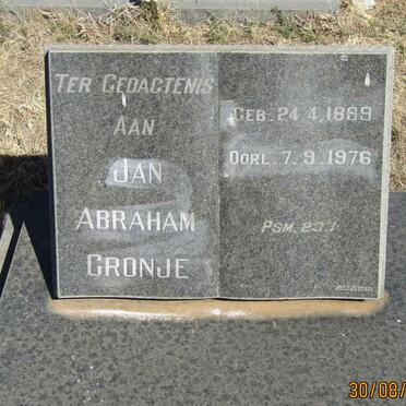 CRONJE Jan Abraham 1889-1976