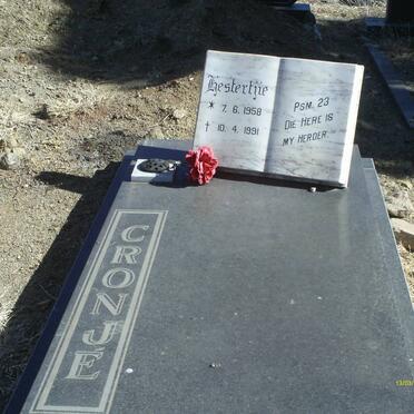 CRONJE Hestertjie 1958-1991