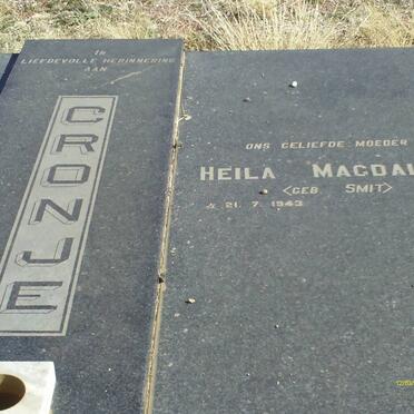 CRONJE Pieter George 1943-1984 &amp; Heila Magdalena SMIT 1943-     