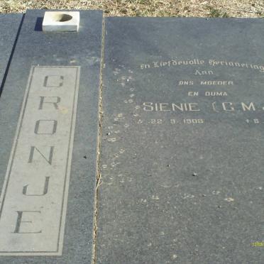 CRONJE J.I. 1904-1987 &amp; G.M.J. 1908-2002