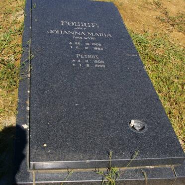 FOURIE Petrus 1908-1996 &amp; Johanna Maria VAN WYK 1906-1983