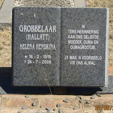 GROBBELAAR Helena Hendrina nee HALLATT 1919-2008