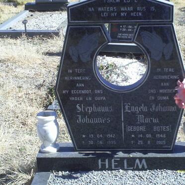 HELM Stephanus Johannes 1942-1995 &amp; Engela Johanna Maria BOTES 1946-2009
