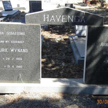 HAVENGA Jurie Wynand 1905-1980 &amp; Annie Sophia VAN ZYL 1909-1990