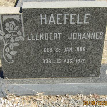 HAEFELE Leendert Johannes 1886-1972
