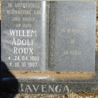 HAVENGA Willem Adolf Roux 1903-1987 &amp; Catharina Wilhelmina Elizabeth BLIGNAUT 1921-2006
