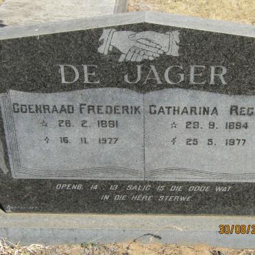 JAGER Coenraad Frederik, de 1891-1977 &amp; Catharina Regina 1894-1977