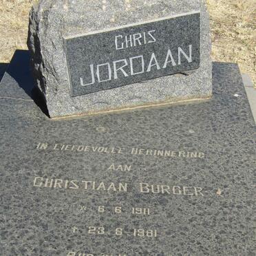 JORDAAN Christiaan Burger 1911-1981