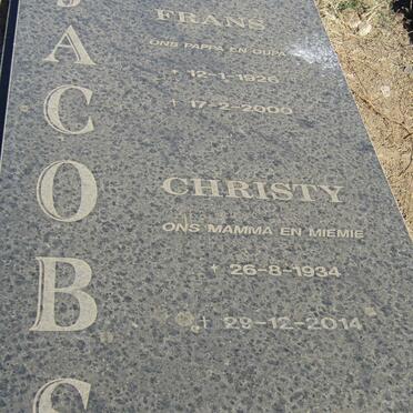 JACOBS Frans 1926-2000 &amp; Christy 1934-2014