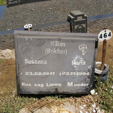 KILIAN Susanna Maria nee BEKKER 1911-1994