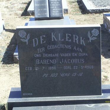 KLERK Barend Jacobus, de 1898-1968
