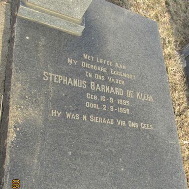 KLERK Stephanus Barnard, de 1895-1958