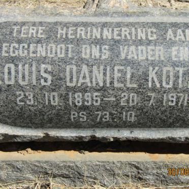 KOTZE Louis Daniel 1895-1971 &amp; Susanna Elizabeth KOSSATZ 1900-1980