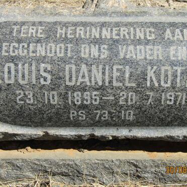KOTZE Louis Daniel 1895-1971 &amp; Susanna Elizabeth KOSSATZ 1900-1980