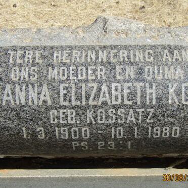 KOTZE Louis Daniel 1895-1971 &amp; Susanna Elizabeth KOSSATZ 1900-1980